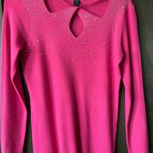 Pretty hot pink embellished sweater